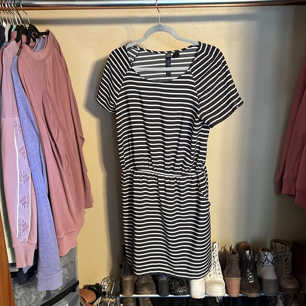 Stripped mini dress